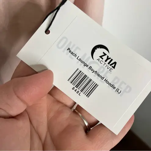 Zyia active boyfriend hoodie loungewear peach womens size small medium large XL