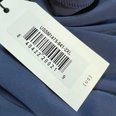 Universal Standard Swim Bikini Bottoms Blue High Rise Ruched 2XL / 30-32W New