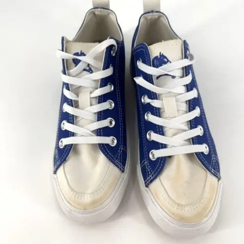 Kickers Duke Blue Devils Converse Style Blue/White Sneakers Womens Size 9 Mens 8 Blue