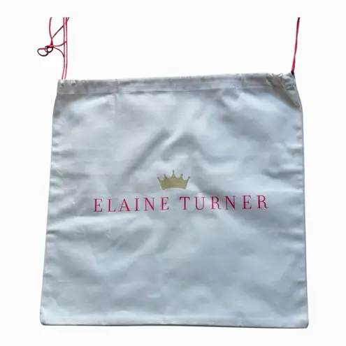 Elaine Turner White Dust Bag Pink Drawstring 20x20 Preowned