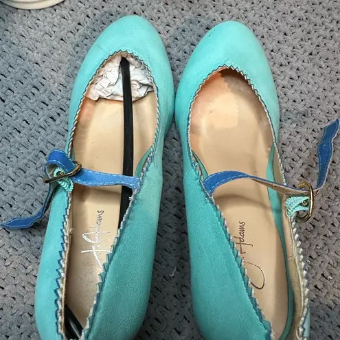 J. Adams  Teal Mary Jane Heels