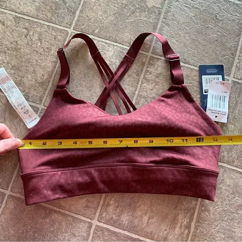 NEW Marika Padded Sports Bra Strappy, Adjustable, NWT Maroon Leopard Print