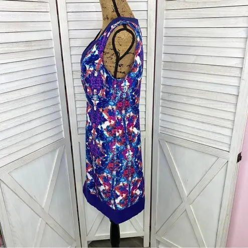 Marc New York Watercolor Print Sleeveless Shift Day Dress Purple Multi 12