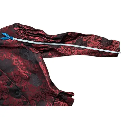 Emanuel Ungaro brocade red and black floral blazer Vintage Size 4