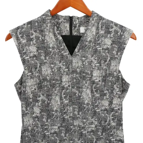 MM.LaFleur The Aditi Dress Crackle Black White Sleeveless V-Neck 8