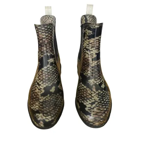 Ralph Lauren Lauren  Tally Bo Rai Snakeskin Rubber Booties