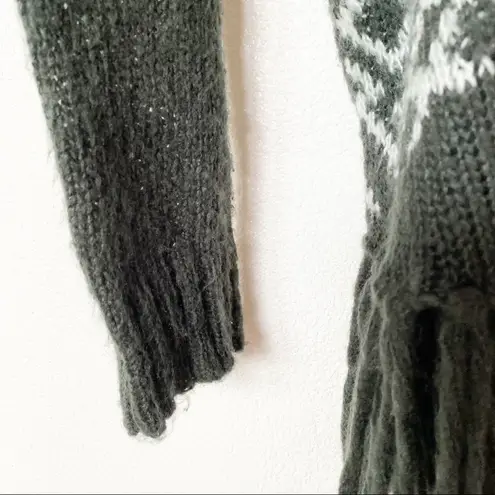Wooden Ships Nola Fringe Cardigan Green Size Small