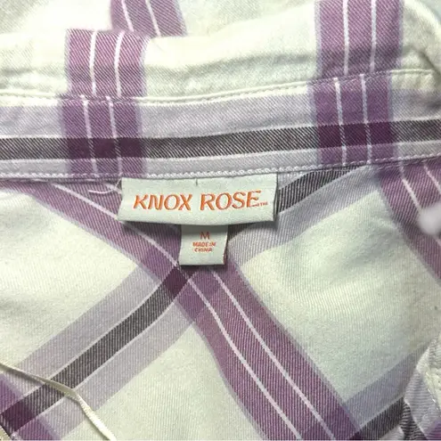 Knox Rose 🌺 5 X 25 🌺 Lavender and White Checkered Top medium