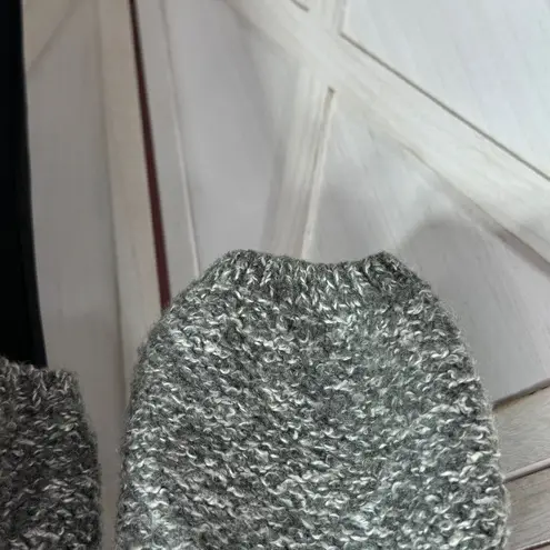 Willi Smith Marled Peplum Wool Blend Cardigan Sweater Grey XL