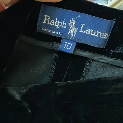 Ralph Lauren  Black Velvet High Waist Pants Size 10