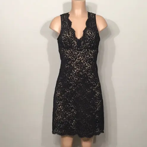 Karen Kane stretch Guipure lace dress. New