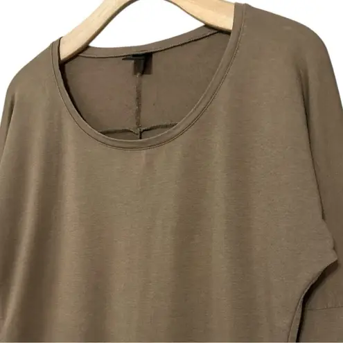 Peruvian Connection Women’s Size S Light Brown Scoopneck Long Sleeve T-Shirt