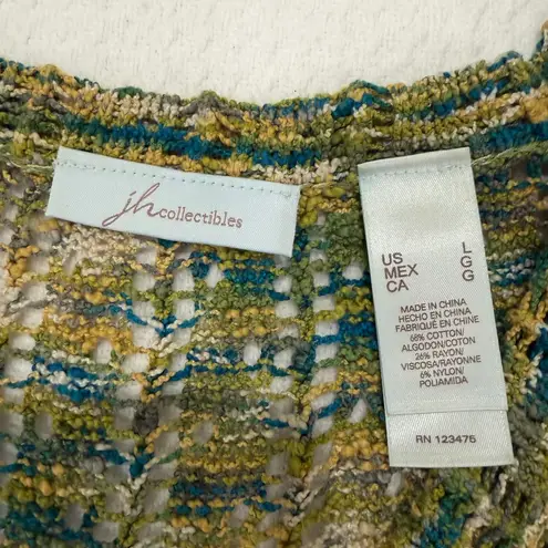 JH Collectibles Grunge Green Forest Fairy Gobblin Cropped Crochet Cardigan Large