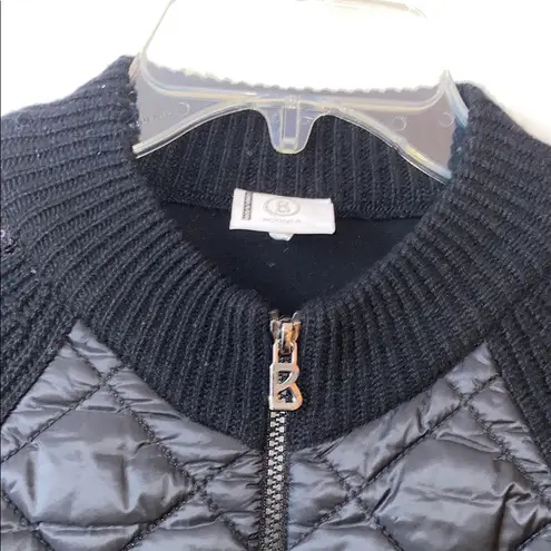 Black Quilted Jacket with Sequin Details