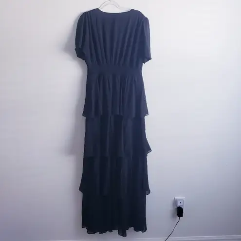 Baltic Born Montaigne Ruffle Maxi Dress Short Sleeve New Without Tags