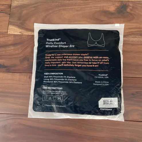 trukind Daily Comfort Wirefree Shaper Bra XL Nude Seamless Support Full Coverage Tan