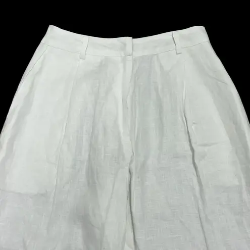 Faithfull the Brand Circa Linen Pants High Waisted Wide Leg Trousers White 4