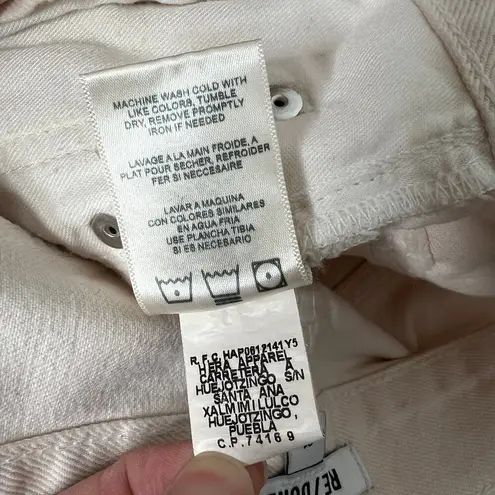 RE/DONE 40s Zoot Straight Jeans Vintage White Denim Size 31