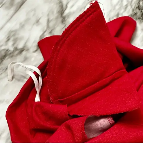 Leslie Fay Red Button Down Peplum Jacket Womens Size 14 80’s Workwear Vintage