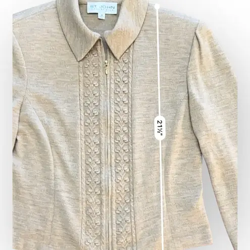 St. John Collection Vintage Knit Cardigan Sweater Blazer Size 12