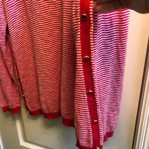 Cathy Daniels Cathy Daniel’s Marina del Rey Knitted Sweeter Top Red White Stripe Size L