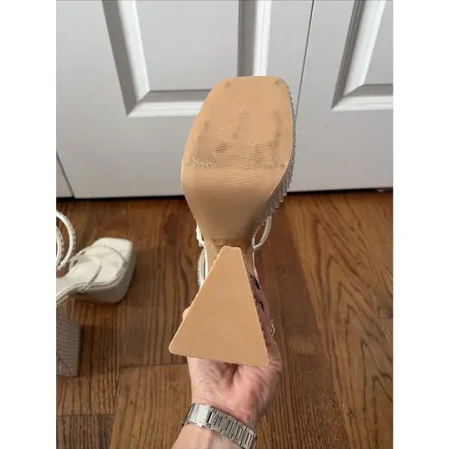 Cape Robbin Thankful Rhinestone Wrap Up Platform Sandals size 6