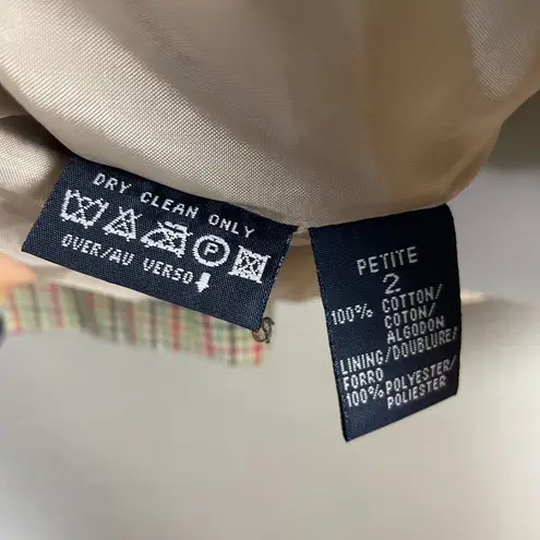 Vintage Plaid Blazer 90s Women Patch Pockets Liz Sport Button