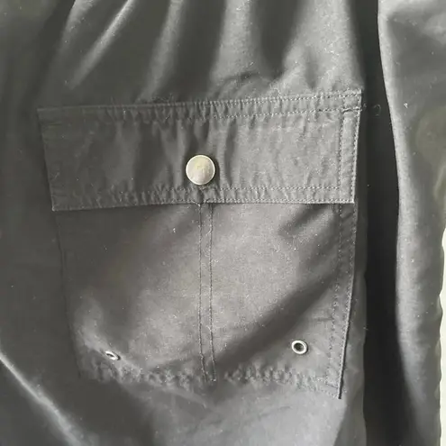 Tropical Escape Plus Size Black Swim Shorts - 18W Swimsuit Bottoms Travel Pool