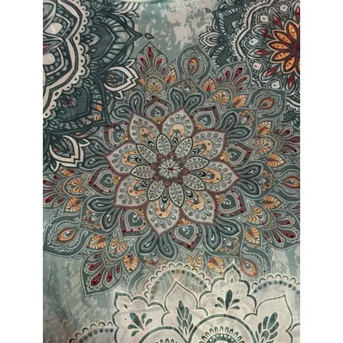 Indigo Soul Size XL Vibrant Blue Boho Tunic Top Tiered Embellished Hippie