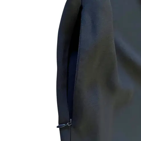 Akris Punto Navy Blue Scallop Wave Cutout Knee-Length Shift Dress