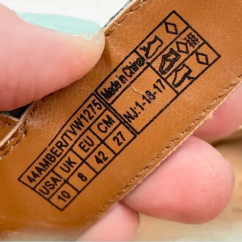 Vionic 44 Amber Turquoise Stone Strappy Sandals Snakeskin Women's Size 10