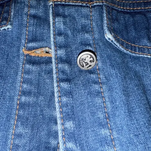 Disney Parks Hollywood Studios American Idol Denim Jean Jacket Microphone Size S Blue