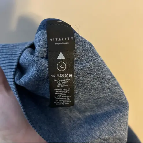 Vitality Formation Scoop Sports Bra Blue Heather Athlethic Athleisure XL Casual