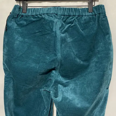 Denim & Co New Adaptive Wheelchair Fit Full Length Velveteen Pants Teal Size 10