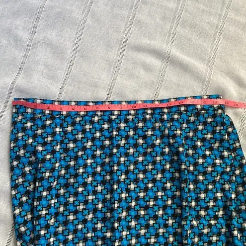 Sag Harbor Y2k Blue Geometric Patterned Maxi Skirt.