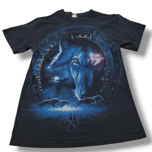 Delta Pro Weight Y2K Vintage Shirt Size Small Wolves Wolf Paw Graphic Print Tee Unisex T-shirt