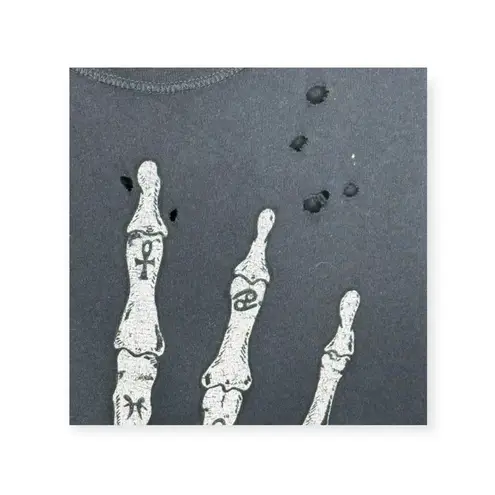 Unif Rare: š¤ Y2K Skeleton Skull Hand Muscle Tee Tank š¤ Vintage Black š¤ Small š¤