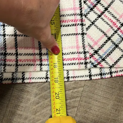 Karl Lagerfeld Paris Womens Mini Plaid Tweed Mini Skirt Size 8 EUC