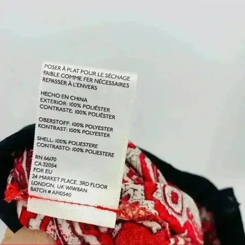 Staring At Stars UO Staring At Stars Women’s Lightweight Red Paisley Wide Leg Boho Pants Size 2