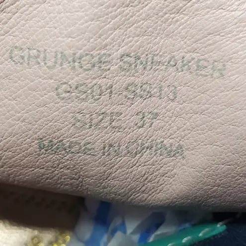 Opening Ceremony Grunge Lace Up Sneakers Canvas Booties Color Block Size EU 37