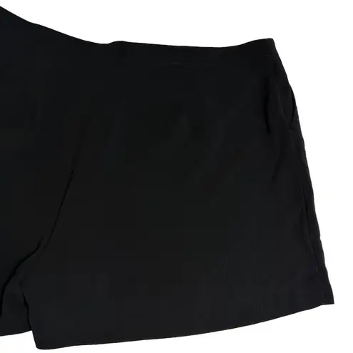 Eloquii Black Dress Shorts Four Button Closure Pockets Polyester Spandex Size 28