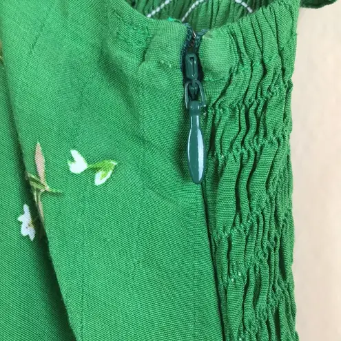 Faithfull the Brand Women’s Ellsa Green Floral Print Shoulder Tie Jumpsuit