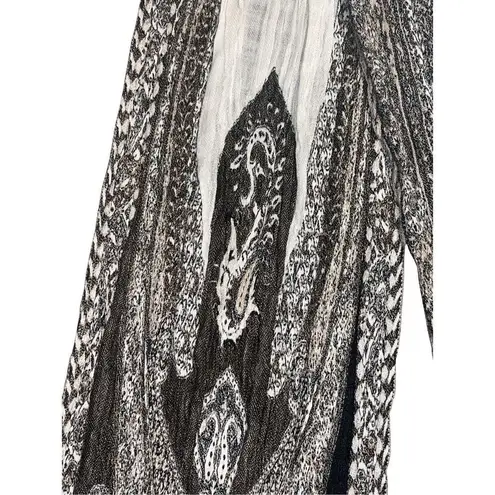 Hand Died Reversible Scarf Silk Blend Paisley Made in Nepal Wrap Black