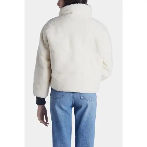 NVLT Creme Berber Faux Down Cropped Puffer Jacket