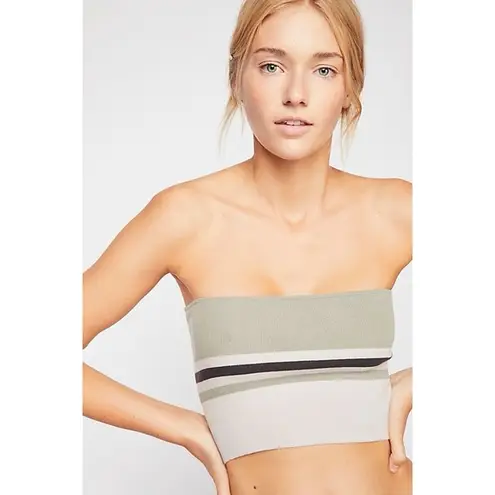 Free People nwt //  coco bandeau stripe ribbed top