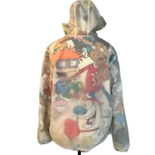 Members Only x Nickelodeon Collab Translucent Rain Jacket Characters Size S