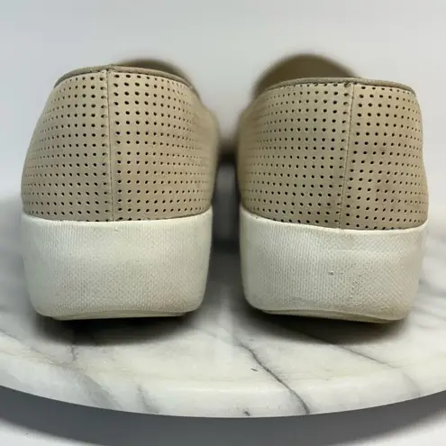 FitFlop Fit Flops Shoes Woman's 9 Tan F-Pop Skate Perforated Nubuck Leather Comfort