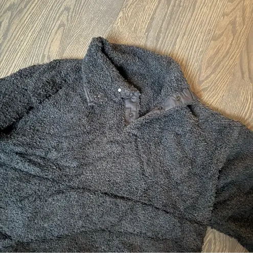 SKIMS Black Cozy Pullover Sweatshirt