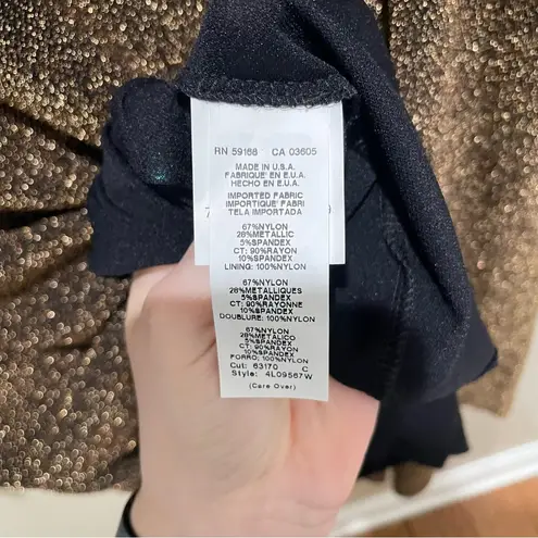 Karen Kane Tinseltown Taylor Dress Gold Black Women’s Plus Size 3X NWT