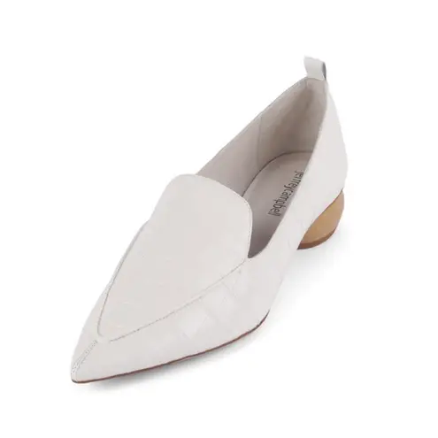 Jeffrey Campbell Viona Loafer in White Croc